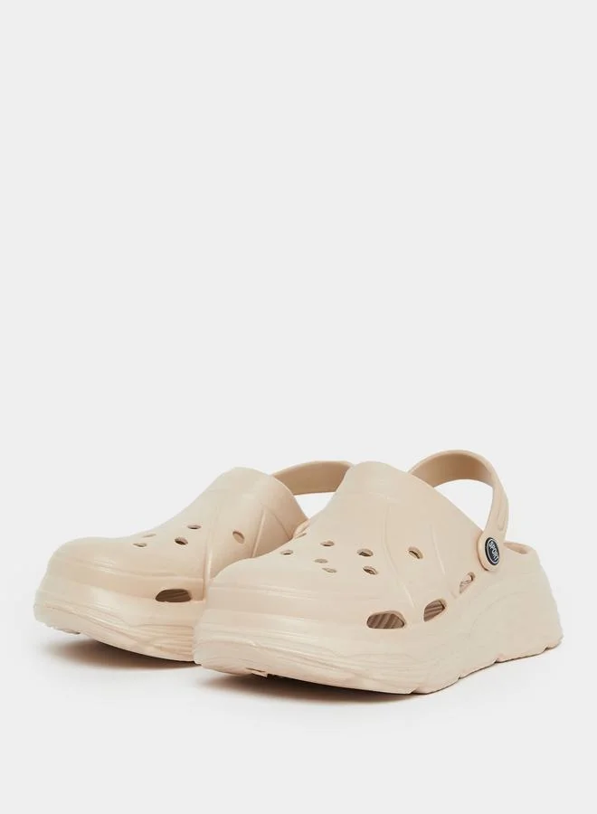 Styli Women Beige Comfort Clogs